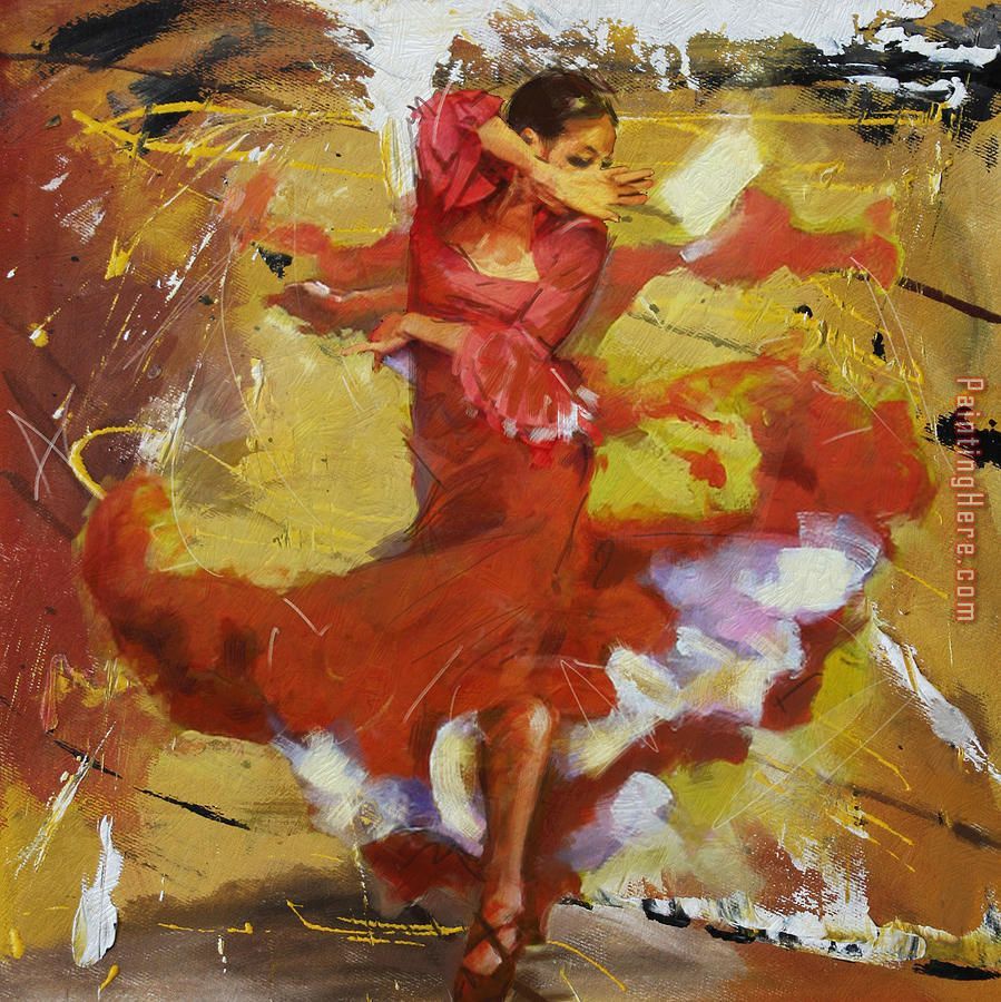 Best Flamenco Dancer painting - Flamenco Dancer Best Flamenco Dancer art painting